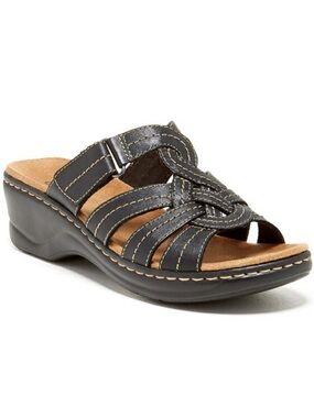 Clarks Lexi Dill Slip On Comfort Wedge Sandals 12 Wide